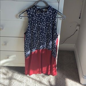 Navy Blue and Dark Red dress